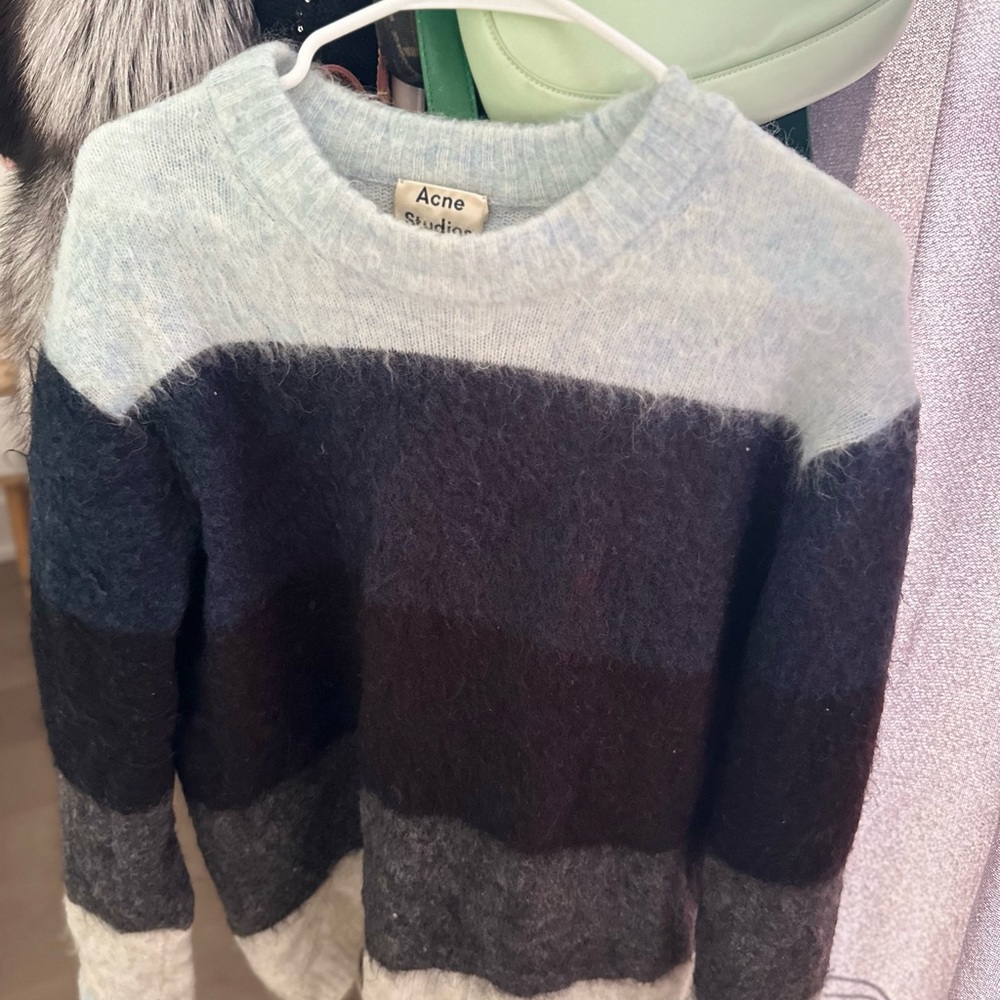 Acne studio mohair sweater in blue